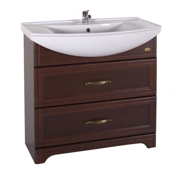 Фото Тумба 85см бертас с умывальником, напольная