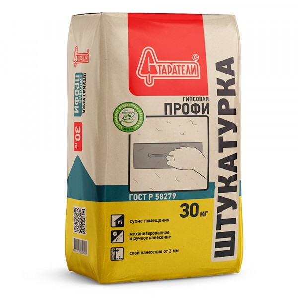 Фото Штукатурка гипсовая старатели профи 30 кг