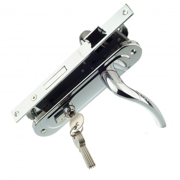 Фото Замок врезной trodos 70-l/106 cp (хром)