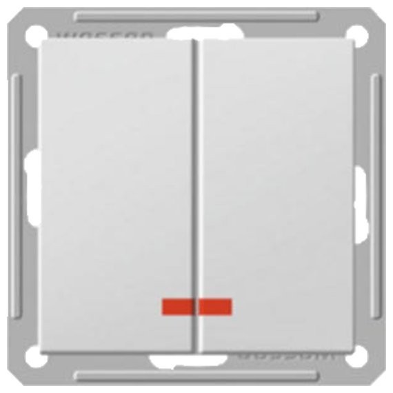 Фото Выключатель 2кл lexel дуэт с подсветкой белый se wde000153