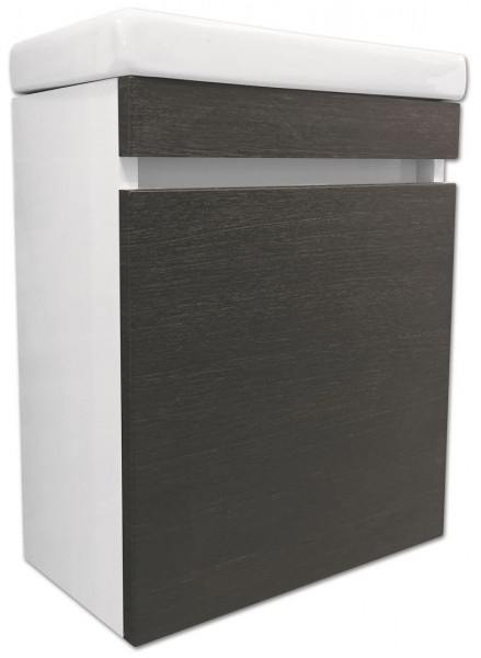 Фото Тумба alcora compact под умывальник como 400 подвесная, венге (с умывальником в комплекте)