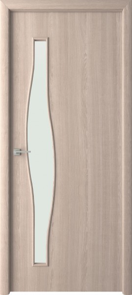 Фото Полотно дверное волна до 90x200см, ламинация, цвет беленый дуб