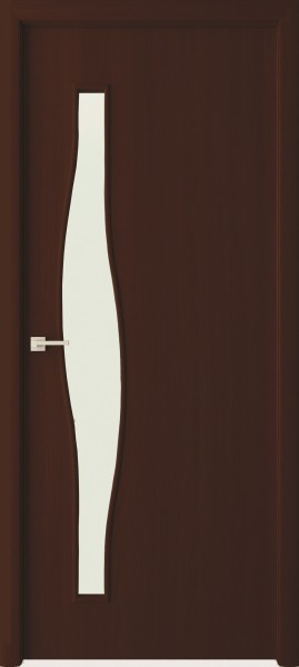 Фото Полотно дверное волна до 70x200см, ламинация, цвет венге