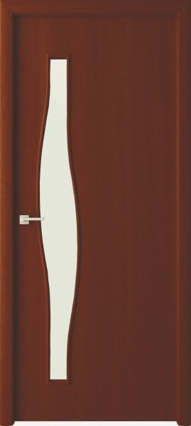 Фото Полотно дверное волна до 70x200см, ламинация, цвет итальянский орех