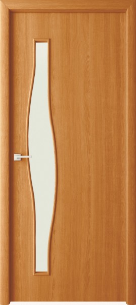 Фото Полотно дверное волна до 70x200см, ламинация, цвет миланский орех