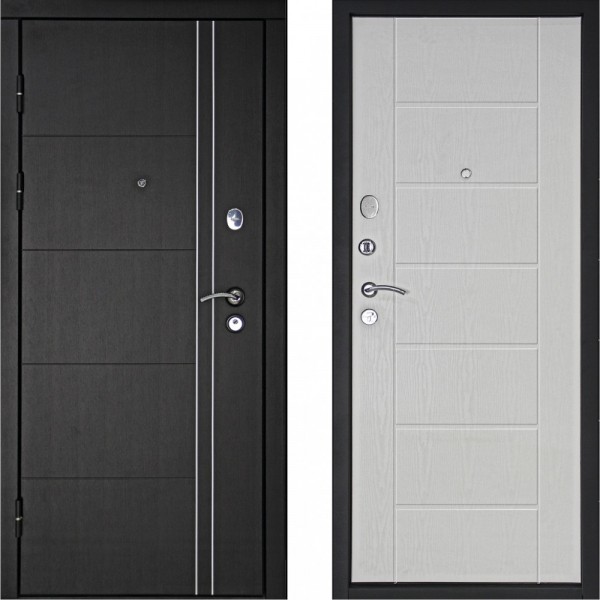 Фото Дверь металлическая дк теплолюкс беленый дуб 960х2050 левая