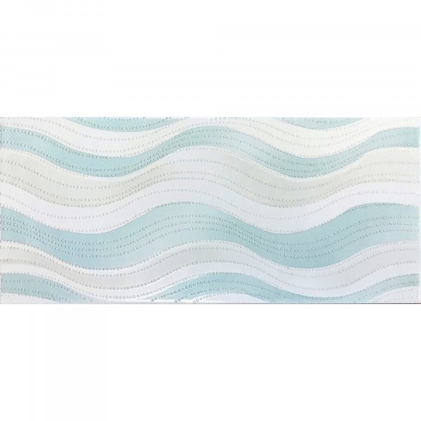 Фото Декор аккорд 20х45 голубой 330002