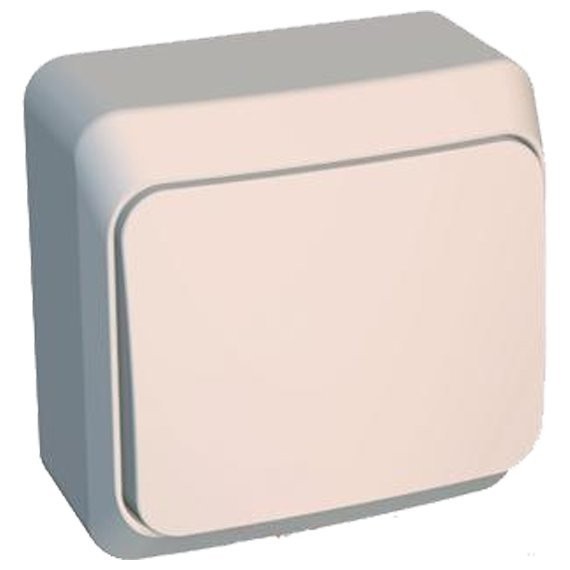 Фото Выключатель 1кл lexel этюд наружный крем ba10-001k