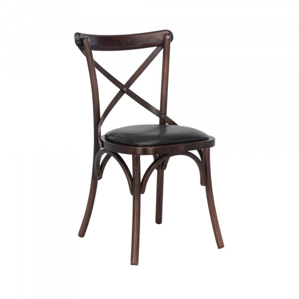 Фото Стул leset грид мягкий тёмный орех/экокожа шоколад 6014-2383