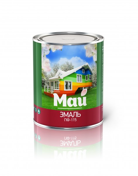 Фото Эмаль май пф-115 0,8кг белая /ярославль/