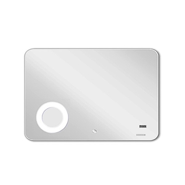 Фото Зеркало с подсветкой, часами и увеличительным зеркалом акватон элио 80 1a194102eo010