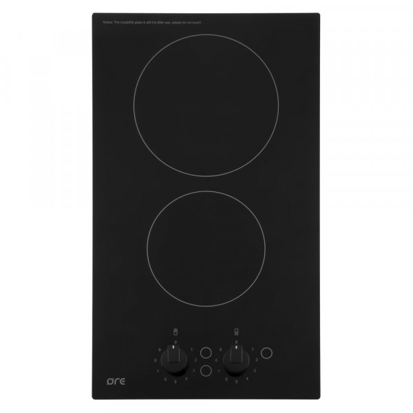 панель варочная черная электрическая ore ca30 2 конфорки стеклокерамика 711600₽