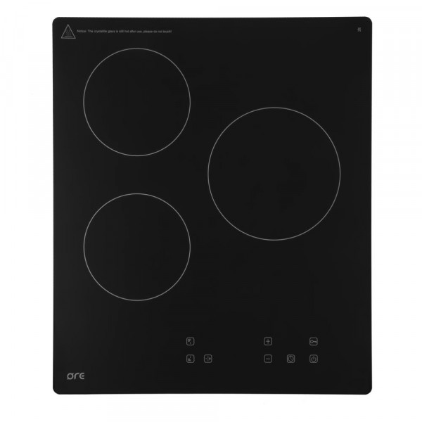 панель варочная черная электрическая ore ca45a 3 конфорки стеклокерамика 1318800₽