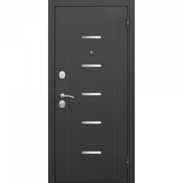 Фото Дверь входная 7,5 см гарда муар 2050х960мм правая, тёмный кипарис