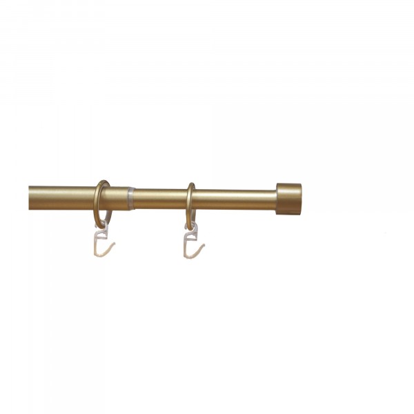 Фото Карниз телескопический 19мм/16мм однорядный 160/320см с наконечником заглушка бронза