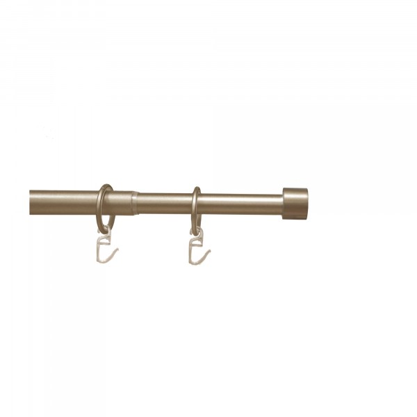 Фото Карниз телескопический 19мм/16мм однорядный 160/320см с наконечником заглушка cталь