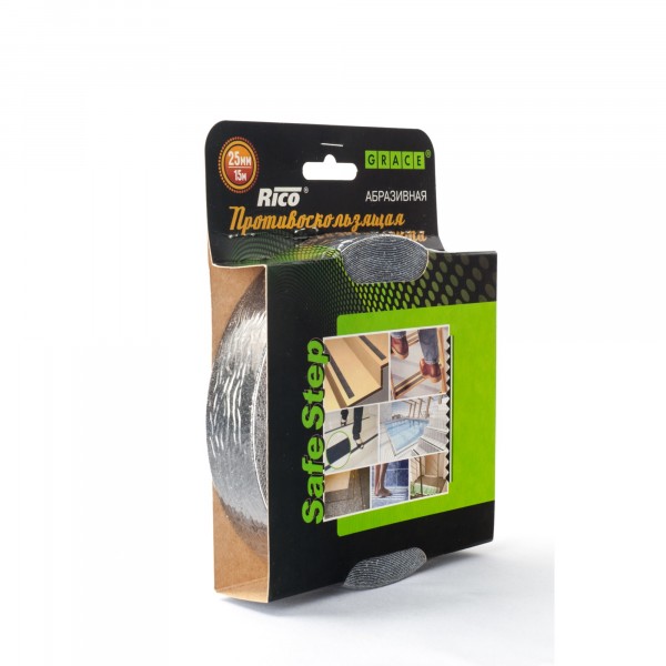 Фото Лента противоскользящая черная 25мм х 15м grace