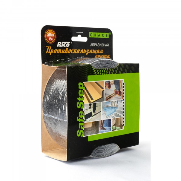 Фото Лента противоскользящая черная 50мм х 15м grace