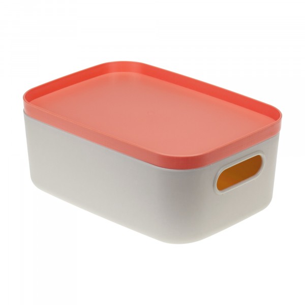 Фото Коробка для хранения 1,7л инфинити идея с крышкой коралловый м2345