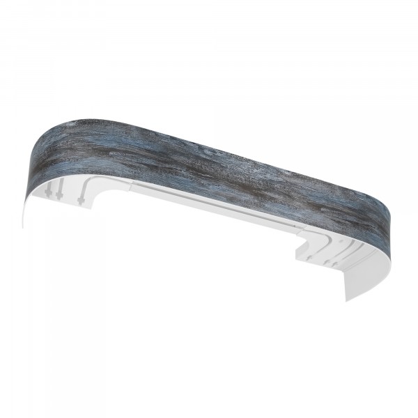 Фото Карниз антик 2,4м трехрядный лазурный с поворотом