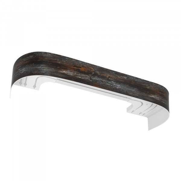 Фото Карниз антик 2,4м трехрядный лофт с поворотом