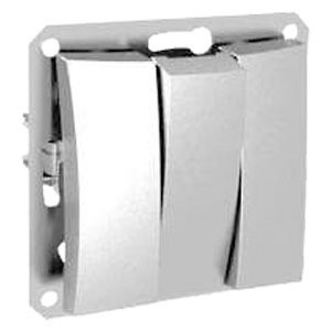 Фото Выключатель 3кл lexel дуэт серебро se wde000331