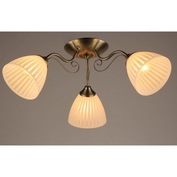 Фото Люстра потолочная hiper nancy h023-3 е27 3x60вт ip 20 матовая бронза