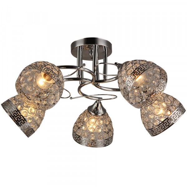 Фото Люстра потолочная hiper tomelloso h127-5 е27 5x60вт ip 20 хром