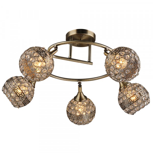 Фото Люстра потолочная hiper toledo h129-5 е27 5x60вт ip 20 золото