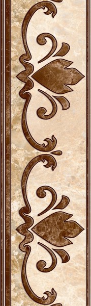 Фото Бордюр напольный emperador 43*13,7 коричневый /14/