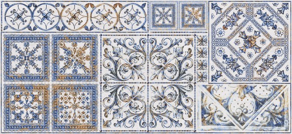 Фото Декор viva 50*23 серый 145071-3