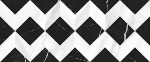 Фото Плитка настенная aurora gt 60*25 узор черный