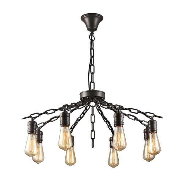 Фото Люстра подвесная toplight kristen tl1181h-08bk е27 8x40вт ip 20