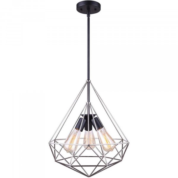 Фото Светильник подвесной toplight grizel tl1178h-03bc е27 3x40вт ip 20