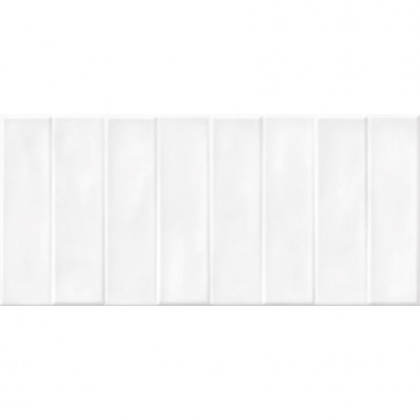 Фото Настенная плитка pudra 20х44 рельеф кирпич белый