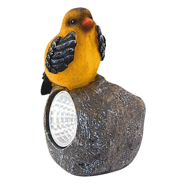 Фото Фонарь садовый чудесный сад 301 птица св/диодный на солнечной батарее, полирезина