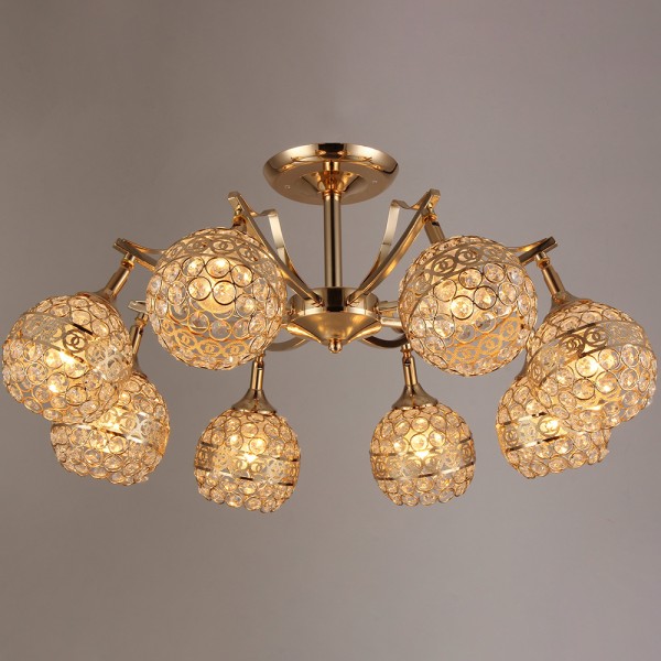 Фото Люстра потолочная hiper ravenna h101-8 е27 8x60вт ip 20 золото