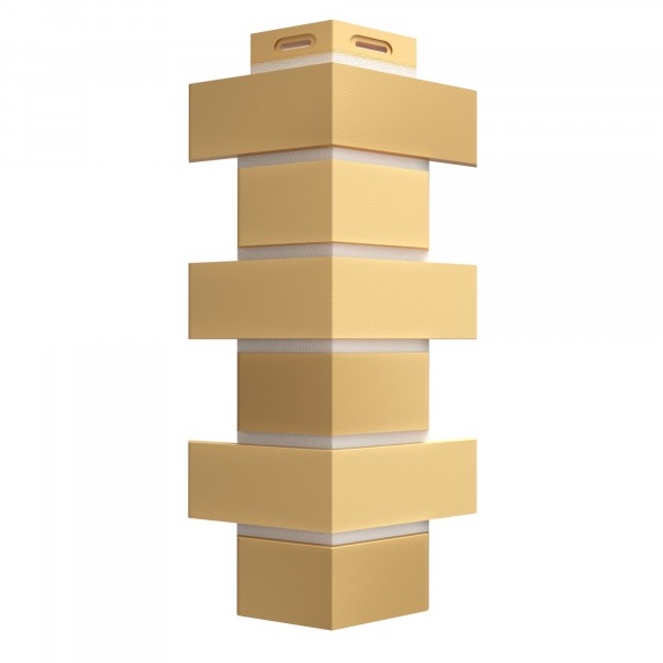 Фото Угол внешний для фасадной панели docke flemish, цвет желтый жженый, 0.4 м