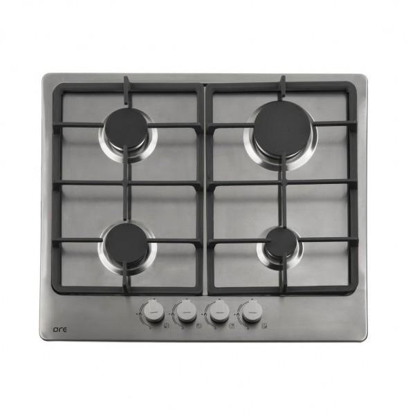 панель варочная газ нерж сталь ore lgs60 4 конфорки чугунные решетки газ-контроль 1133000₽