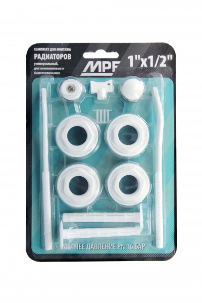 Фото Комплект универсальный для подключения радиатора 1/2+дюбеля /шк/