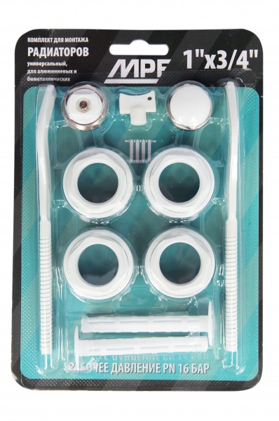 Фото Комплект универсальный для подключения радиатора 3/4+дюбеля /шк/