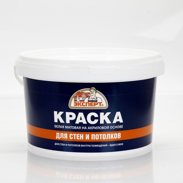 Фото Краска эксперт для стен и потолков 3кг вдак-2180