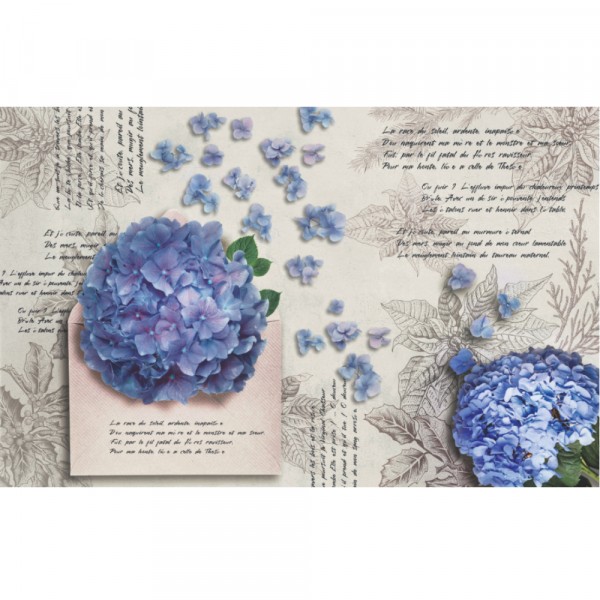 Фото Салфетка сервировочная 26х41см пвх гортензия