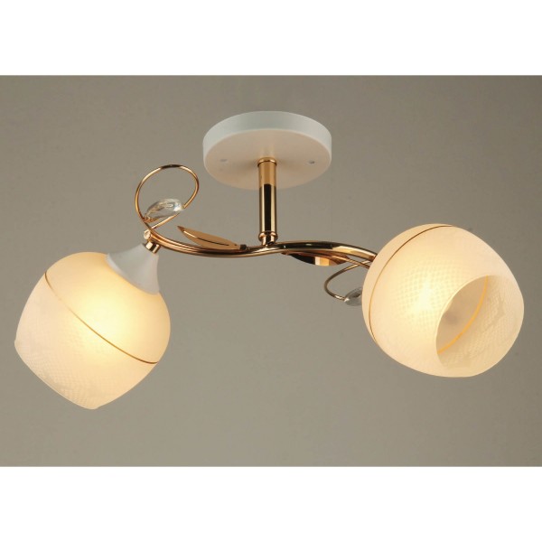 Фото Люстра потолочная hiper mila h020-2 е27 2x60вт ip 20 золото