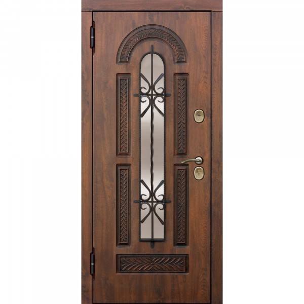 Фото Дверь входная vikont грецкий орех (960мм) левая 2050х960 левая,