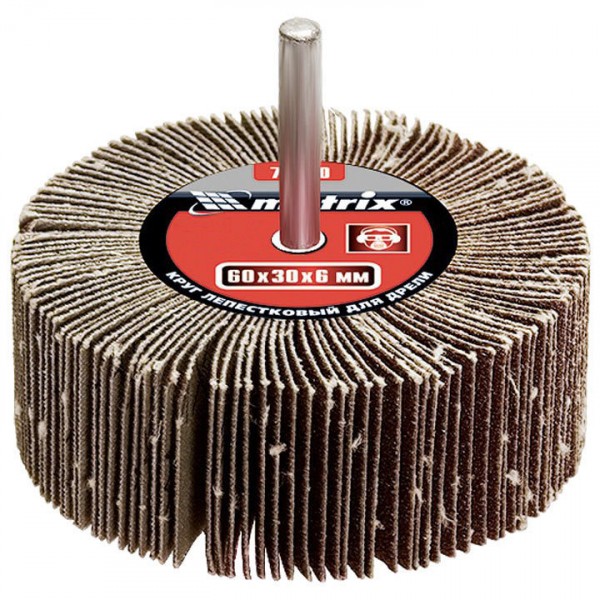 Фото Круг лепестковый для дрели 60*30*6мм р60 matrix 74122