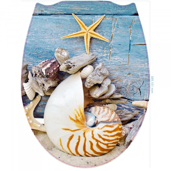 Фото Крышка для унитаза vanstore пластик морской