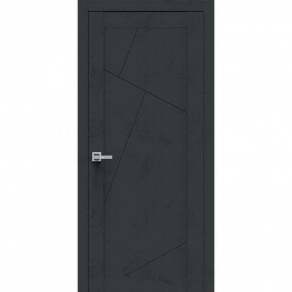 Фото Полотно дверное глухое emalit эко нормаль,пвх 2000х700мм,бетон темный