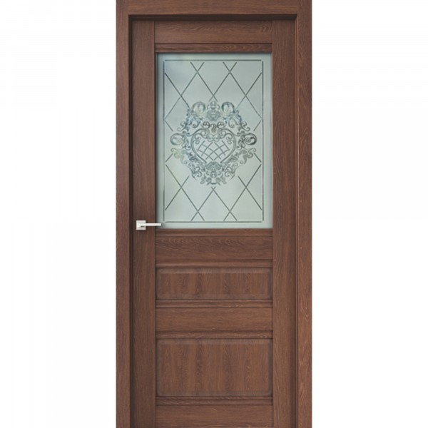 Фото Полотно дверное остеклённое эко сардиния дон,пвх 2000х800мм,филадельфия коньяк