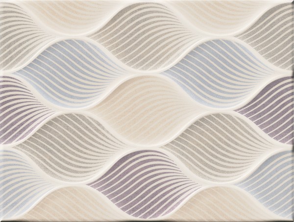 Фото Настенная плитка изольда 25х33 бежевый рельеф 7мv45